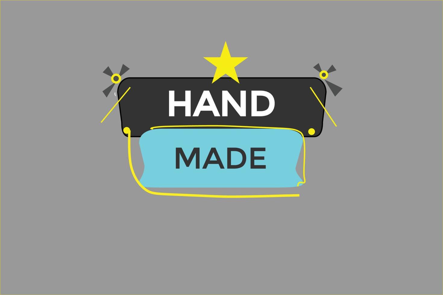 Hand gemacht vectors.sign Etikette Blase Rede Hand gemacht vektor