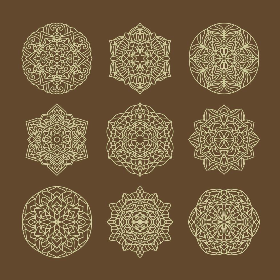 Satz geometrischer Mandalas vektor