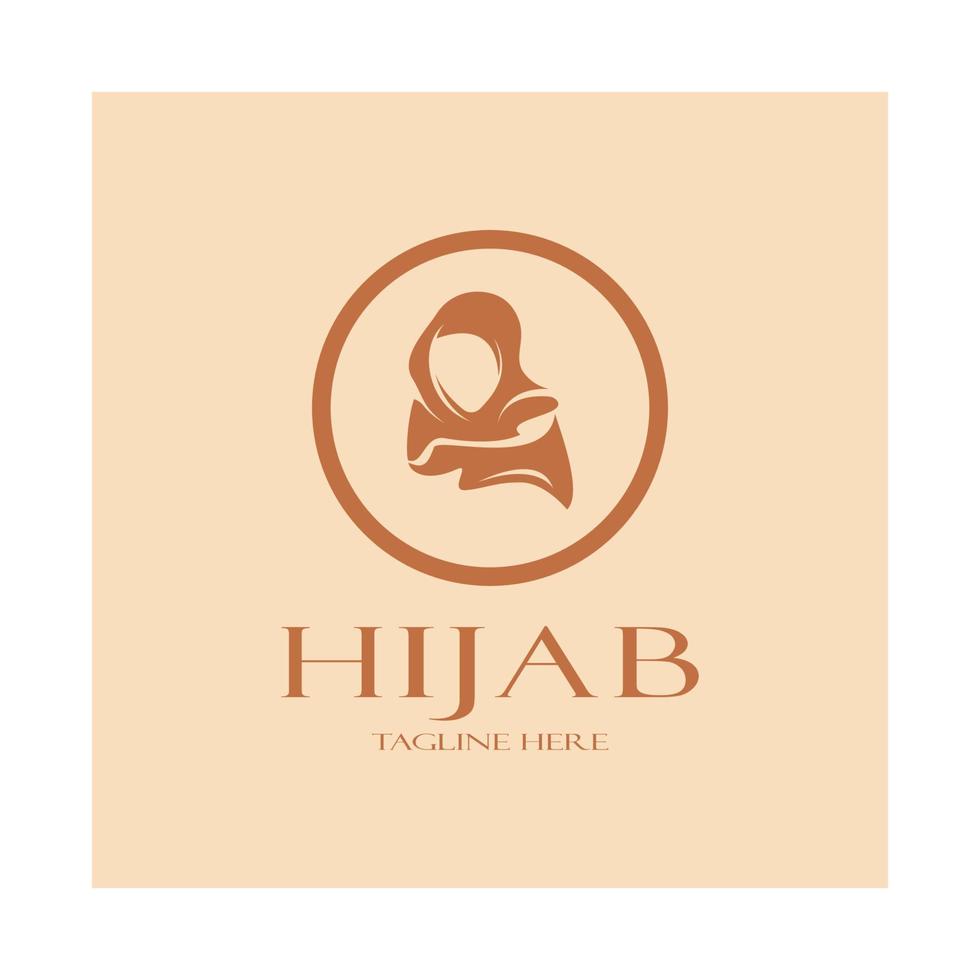 muslimah Hijab Logo Vorlage Vektor Illustration Design-Vektor