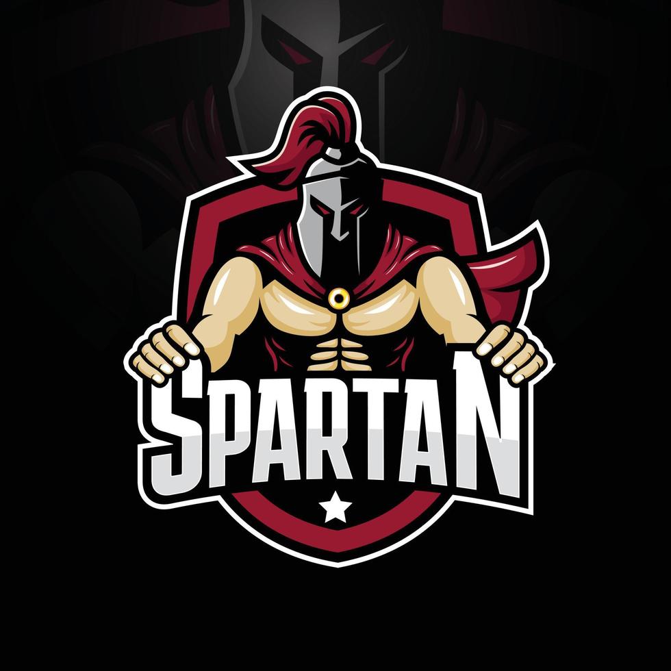 spartansk maskot-logotypdesign vektor