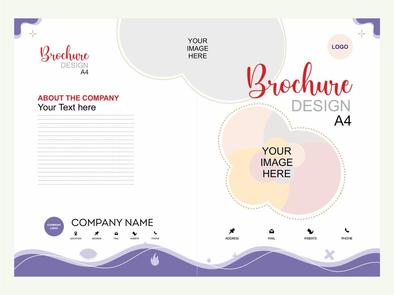 Broschüre Vorlage Layout Design, Banner, Abdeckungen vektor