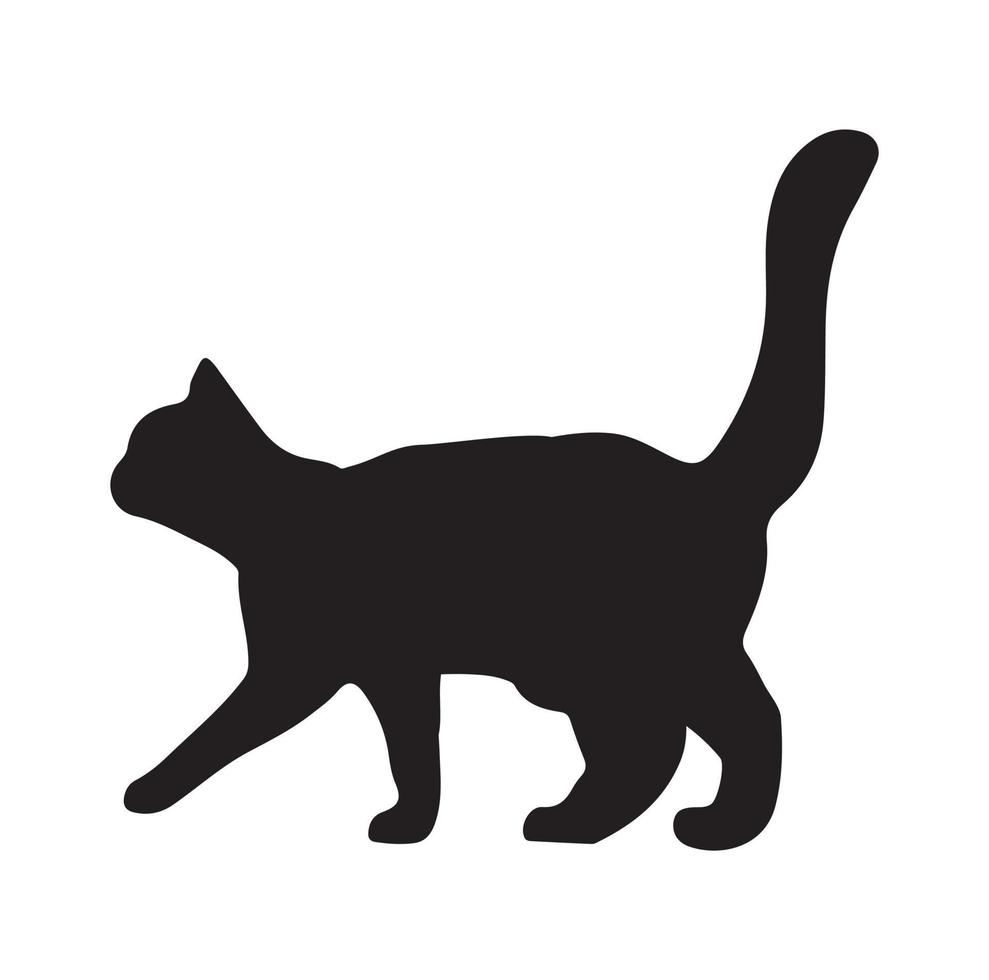 katter silhuett vektor platt design djur- silhuett vektor