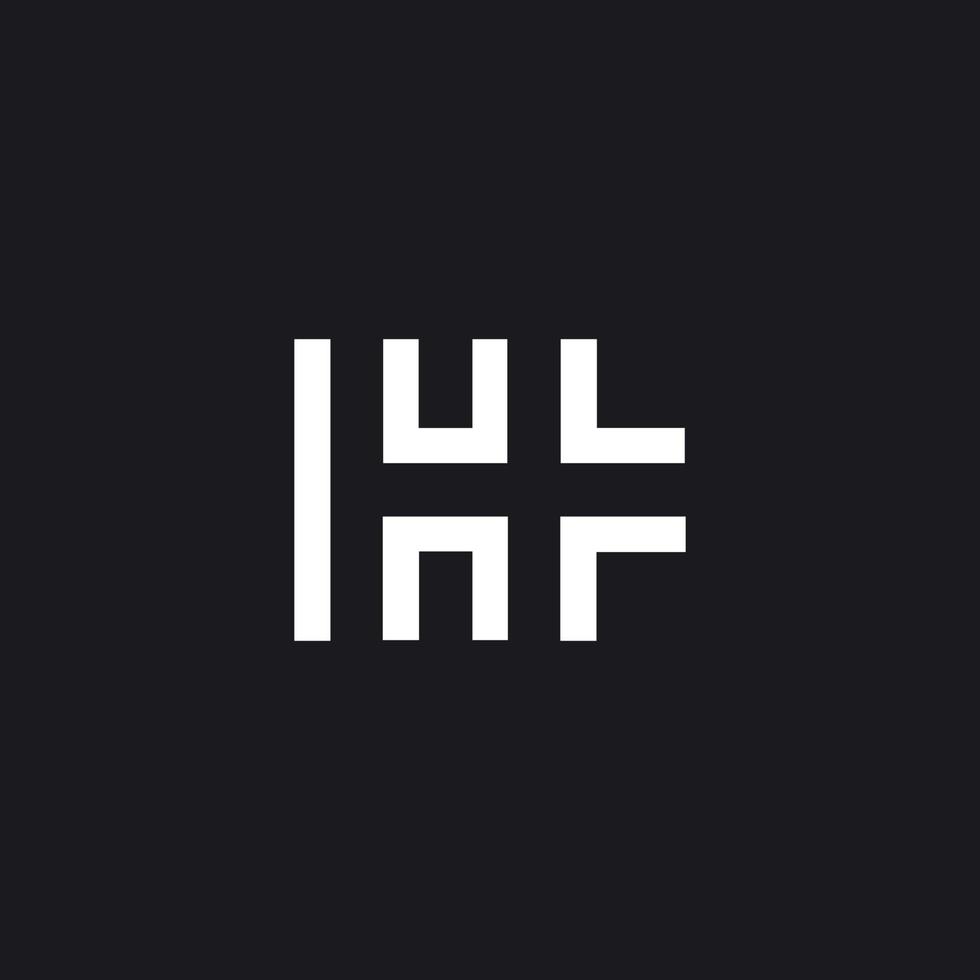 lyx och modern hf brev logotyp design vektor