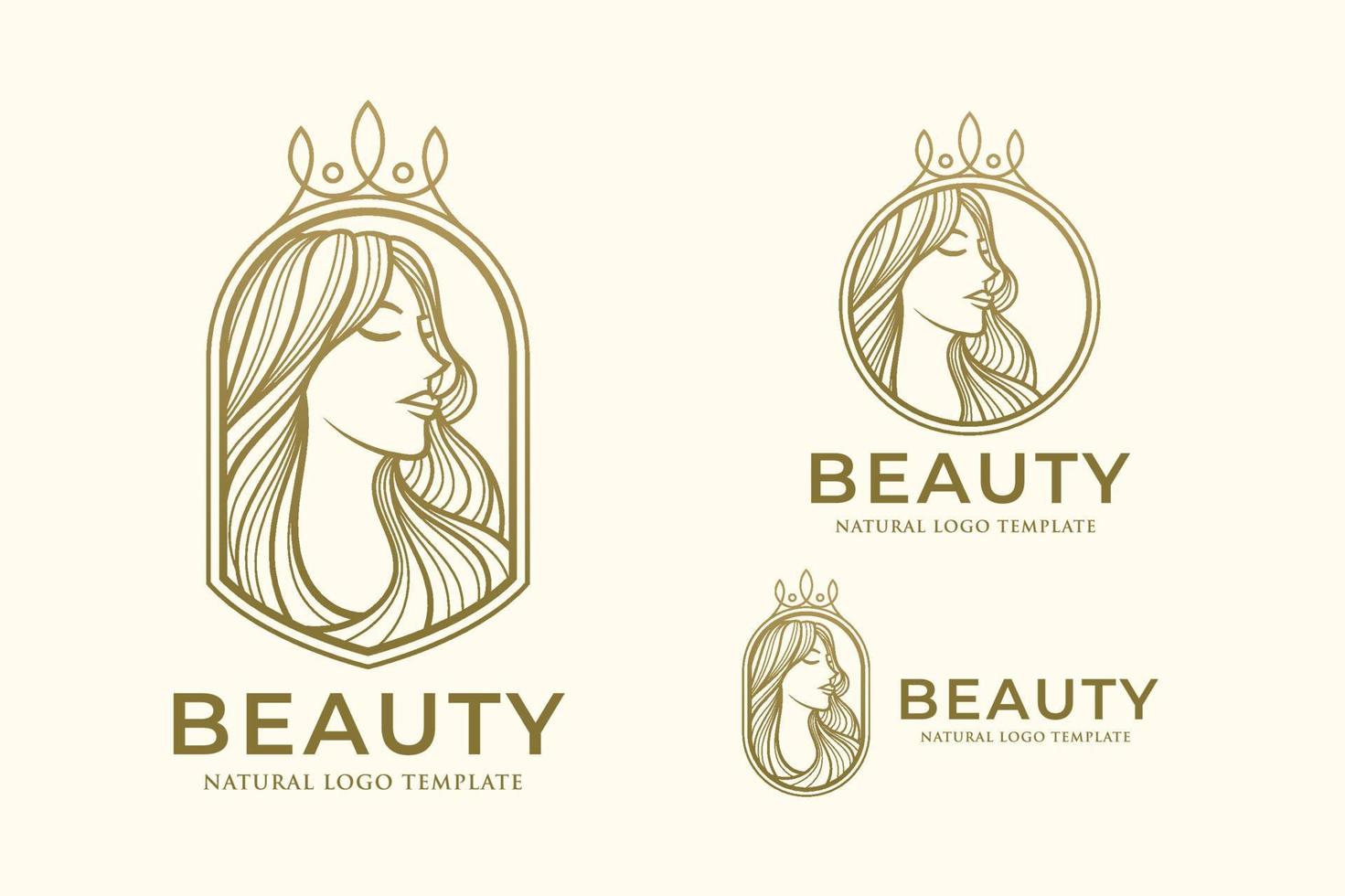 Design-Vorlage für das Logo der Schönheitsfrauenlinie vektor