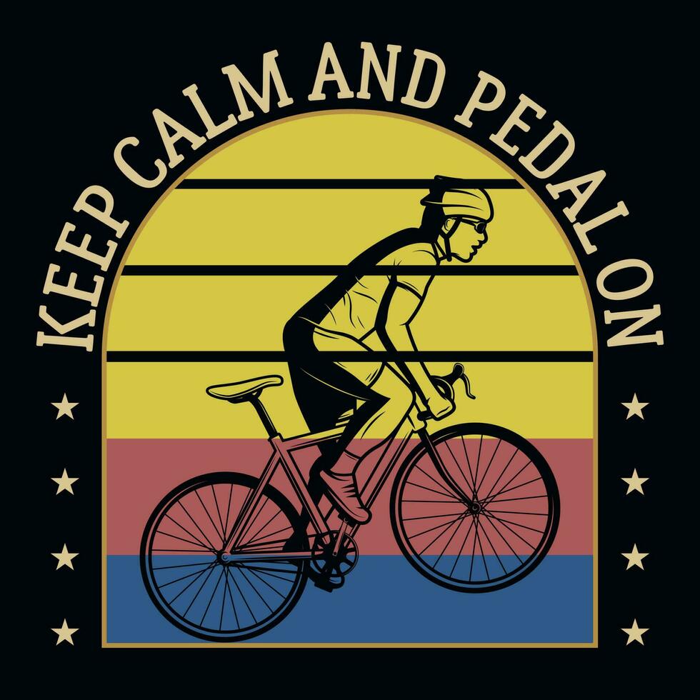 Fahrrad Reiten Jahrgänge T-Shirt Design vektor