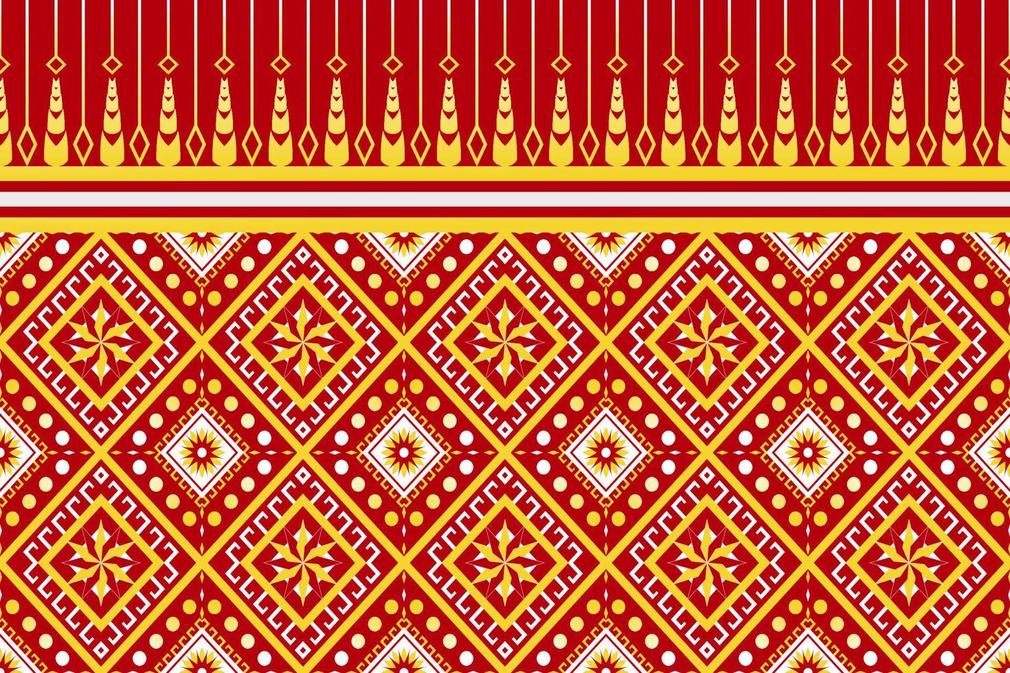 buntes geometrisches ethnisches nahtloses Muster entworfen für Hintergrund, Tapete, traditionelle Kleidung, Teppich, Vorhang und Hauptdekoration. vektor
