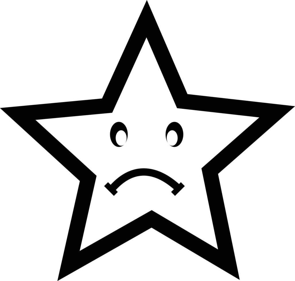 stjärna form smiley emoji ikon vektor