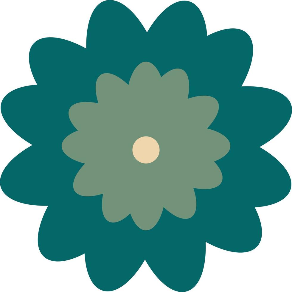 Blume im Retro-Groovy-Stil. einfaches Vektorsymbol vektor