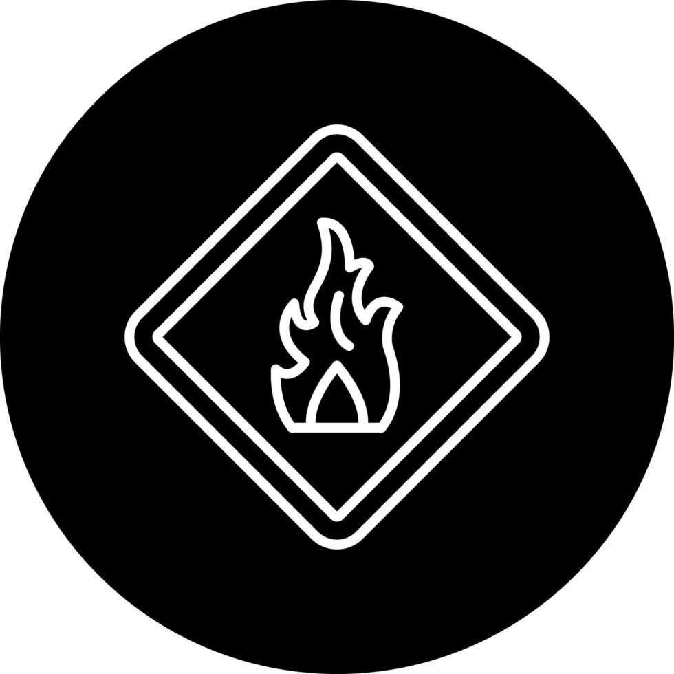 brandfarlig vektor ikon stil