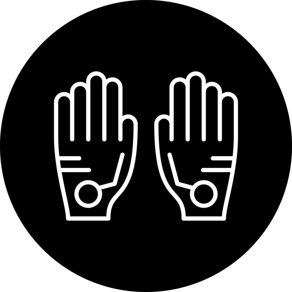 trådbunden handskar vektor ikon stil