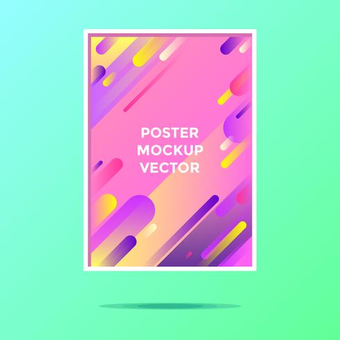 Postmodern affisch Mockup Vector