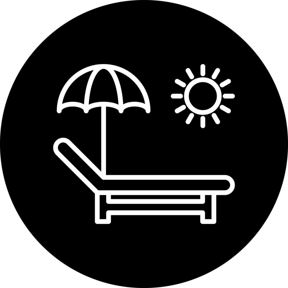 Sonne Bett Vektor Symbol Stil