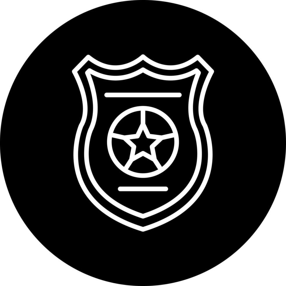 Polizei Abzeichen Vektor Symbol Stil