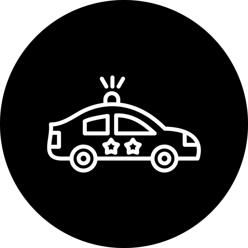 Polizei Auto Vektor Symbol Stil
