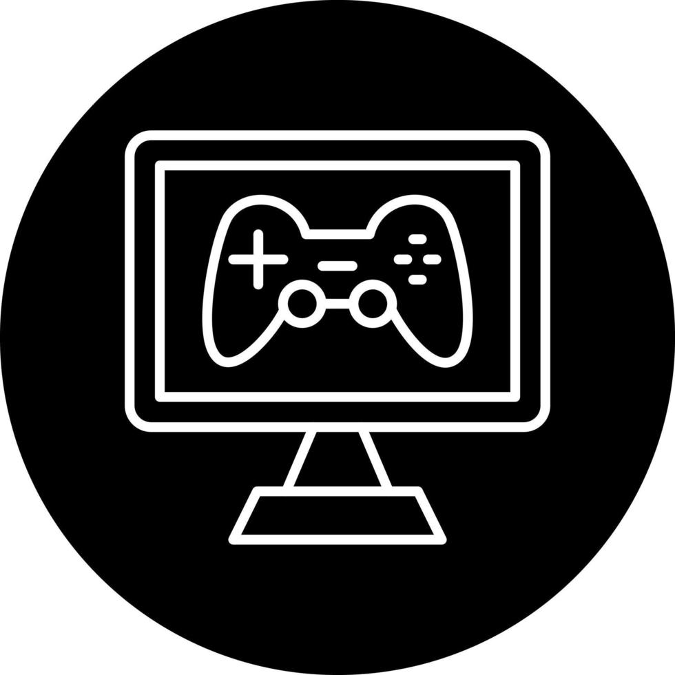 dator spel vektor ikon stil