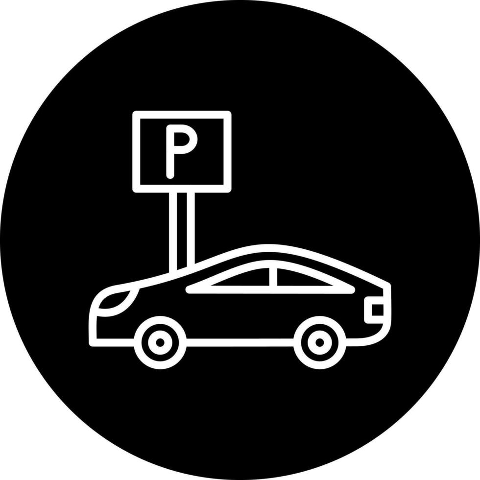 Parkplatz Vektor Symbol Stil