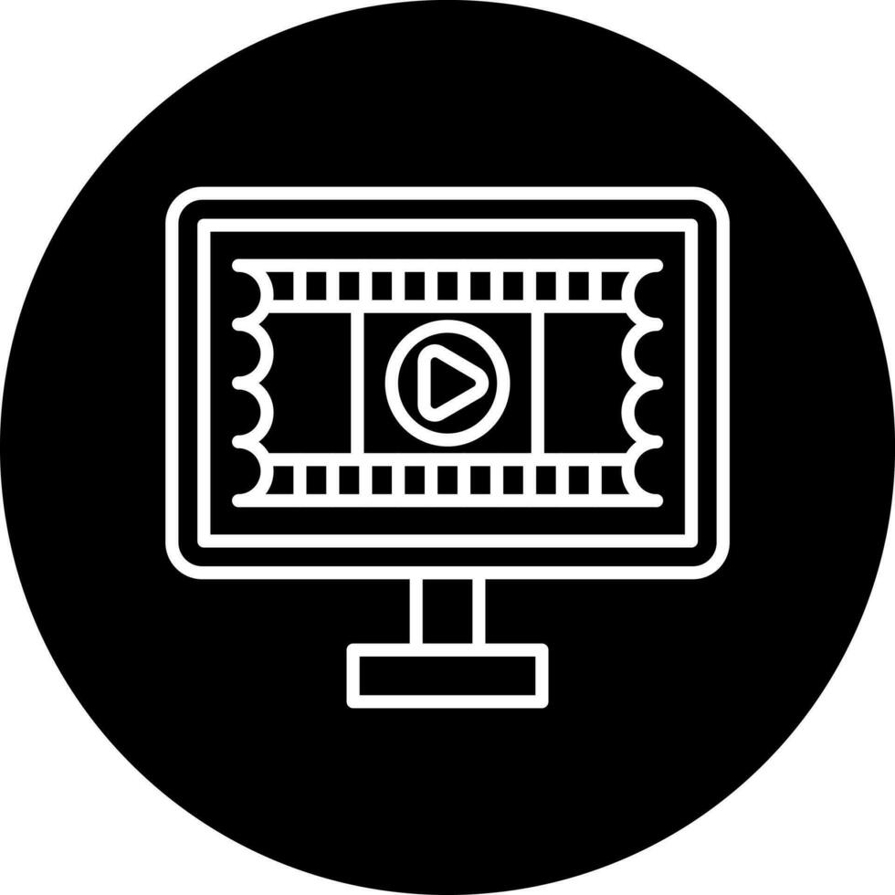 online Kino Buchung Vektor Symbol Stil