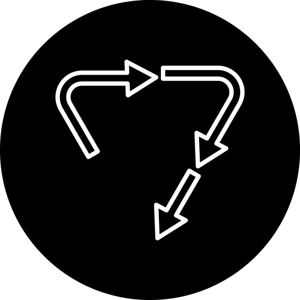 Downcycling Vektor Symbol Stil