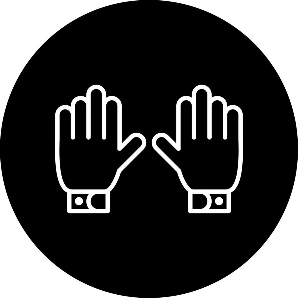 Torwart Handschuh Vektor Symbol Stil