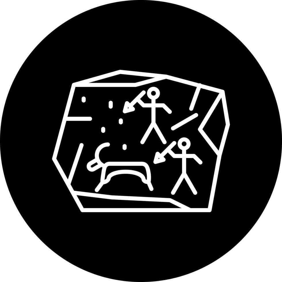 Höhle Gemälde Vektor Symbol Stil