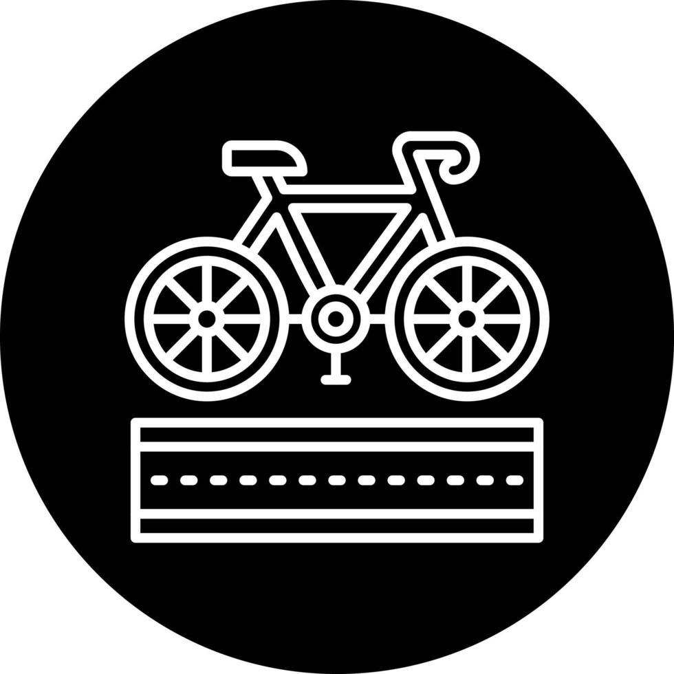cykel körfält vektor ikon stil