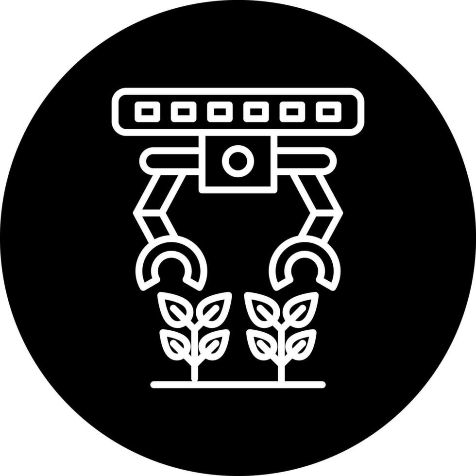 landwirtschaftlich Roboter Vektor Symbol Stil