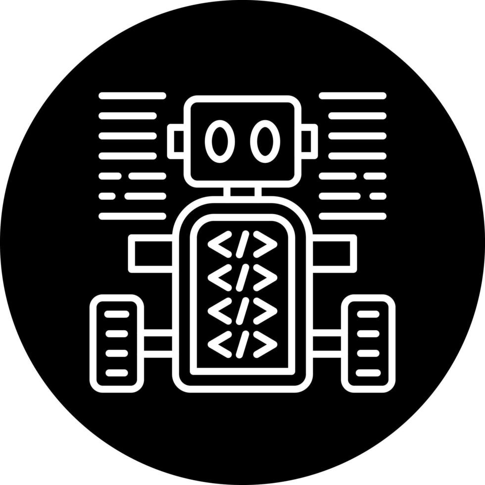 programmiert Roboter Vektor Symbol Stil