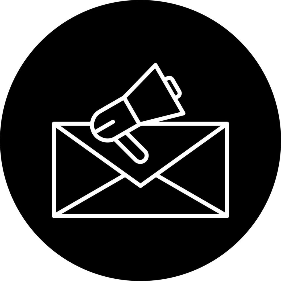 Email Marketing Kampagne Vektor Symbol Stil