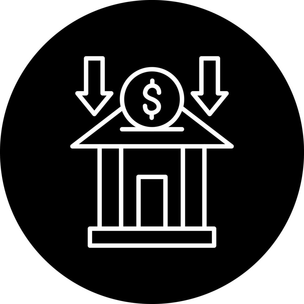 Bank deposition vektor ikon stil