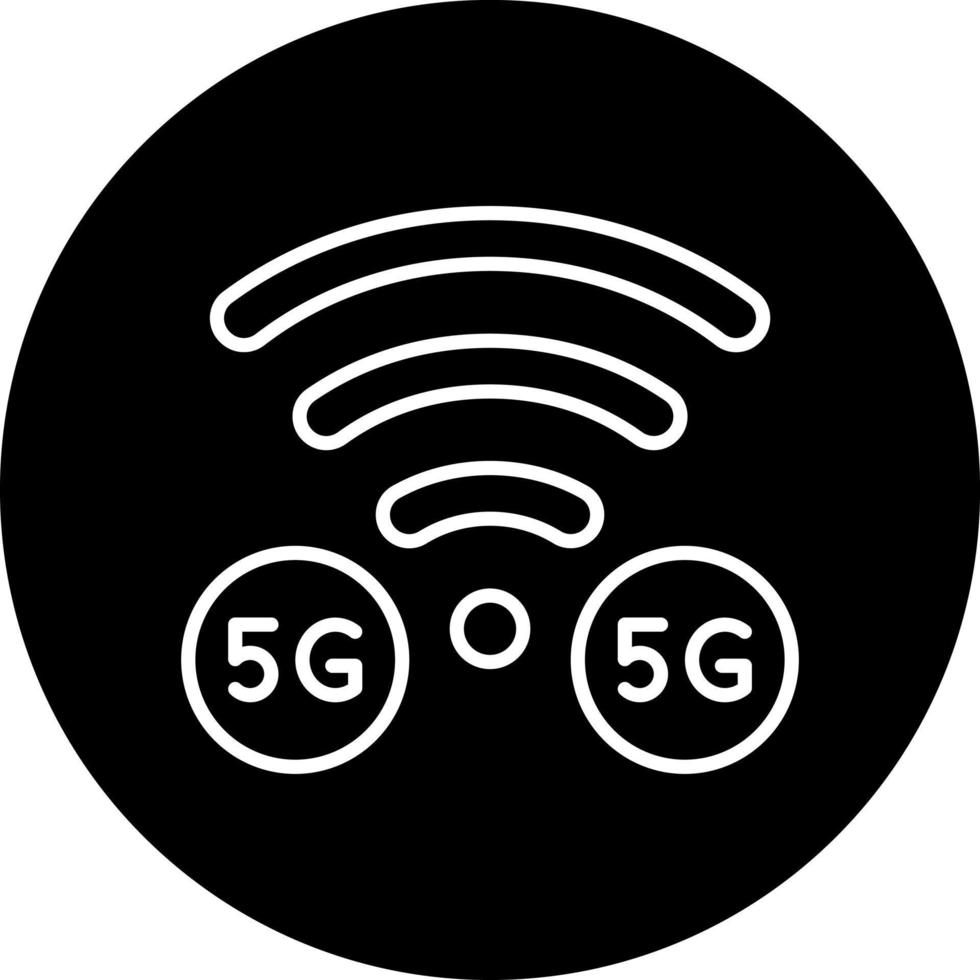 5g nätverk vektor ikon stil