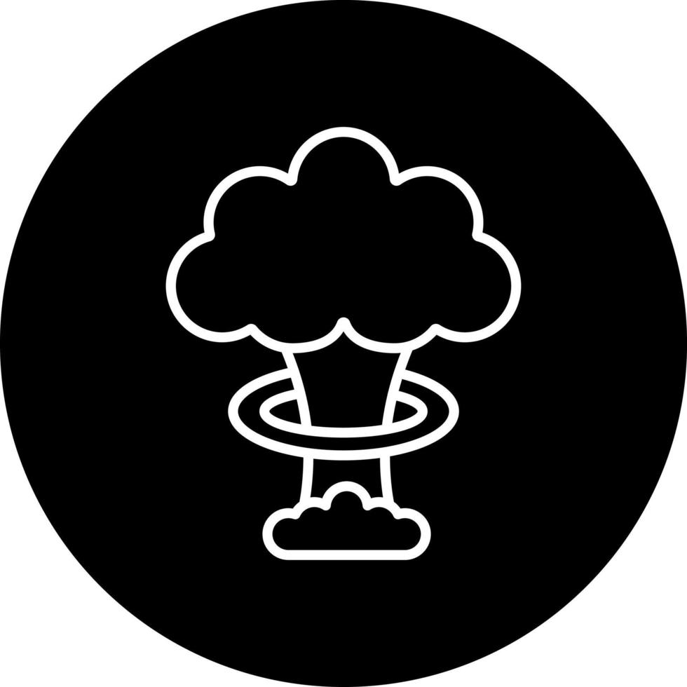 nuklear Explosion Vektor Symbol Stil