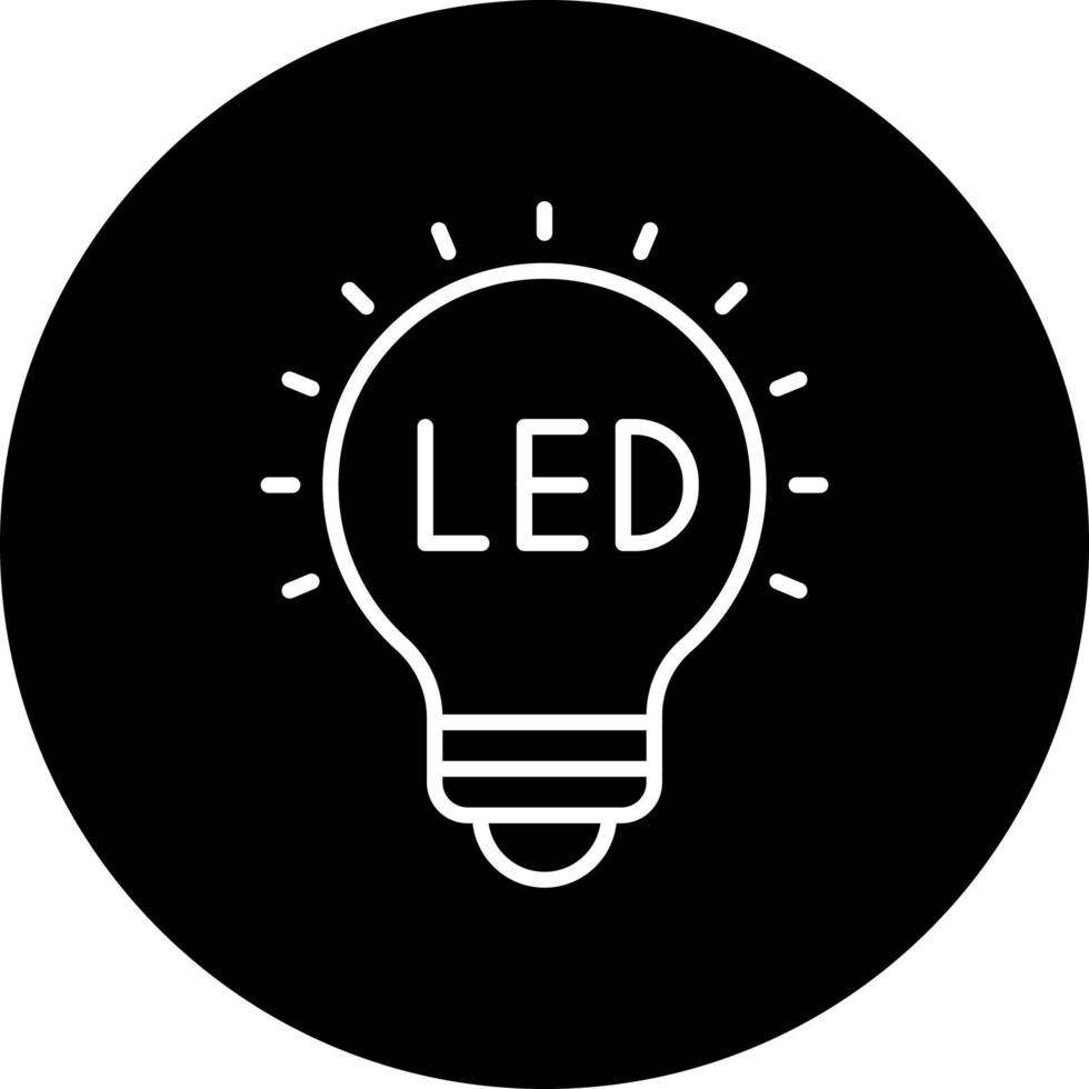 LED Beleuchtung Vektor Symbol Stil