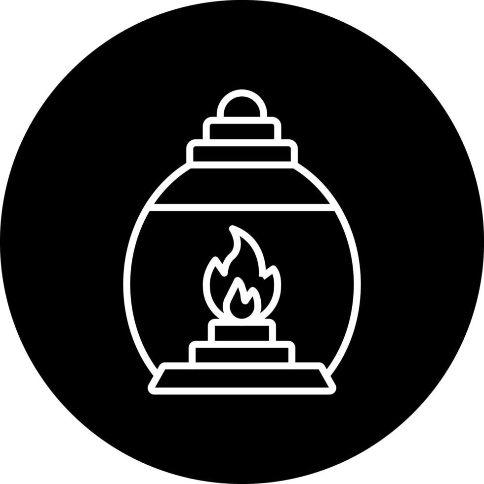 Gas Lampe Vektor Symbol Stil