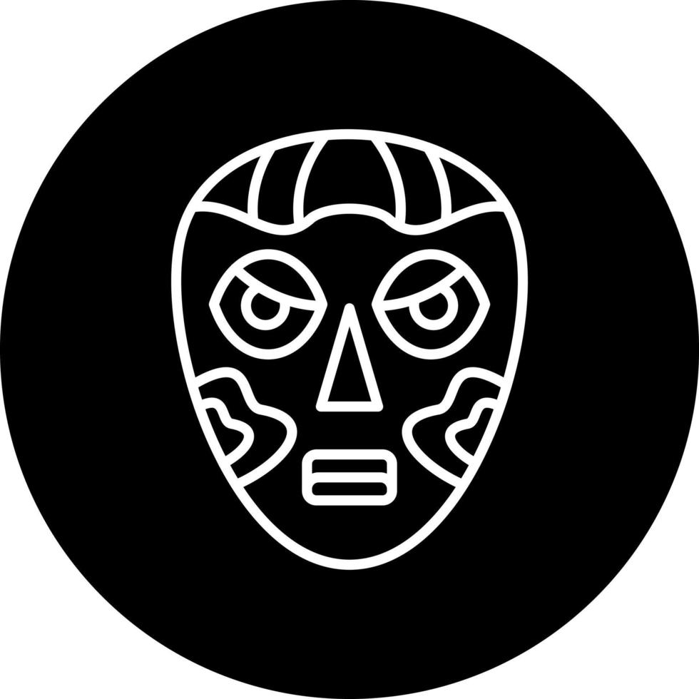 afrikansk mask vektor ikon stil