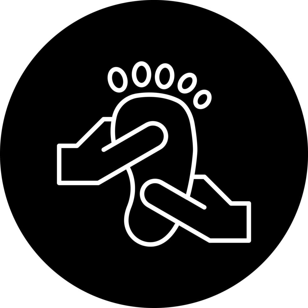 Fuß Massage Vektor Symbol Stil