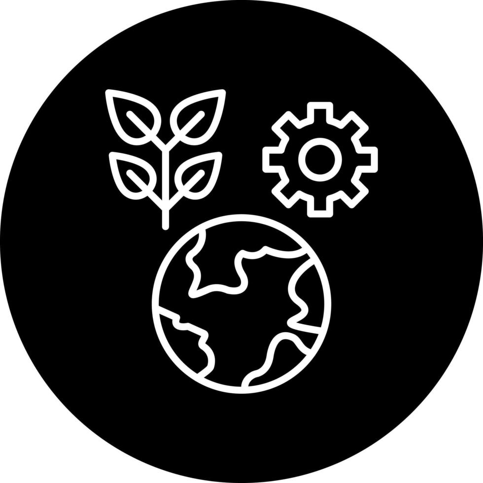 Ökosystem Planung Vektor Symbol Stil