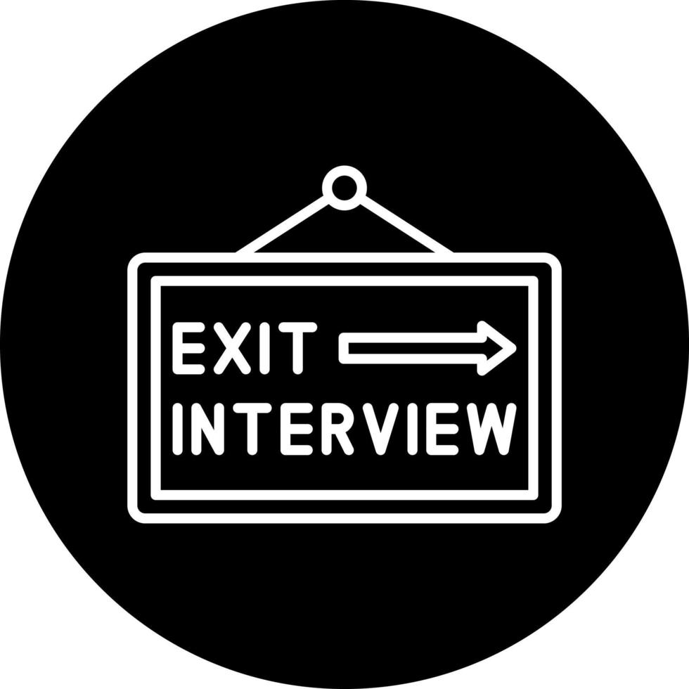 Ausfahrt Interview Vektor Symbol Stil