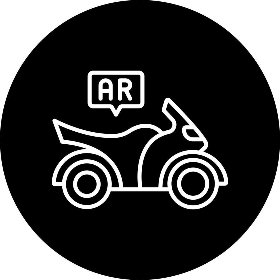 ar Motorrad Reiten Vektor Symbol Stil