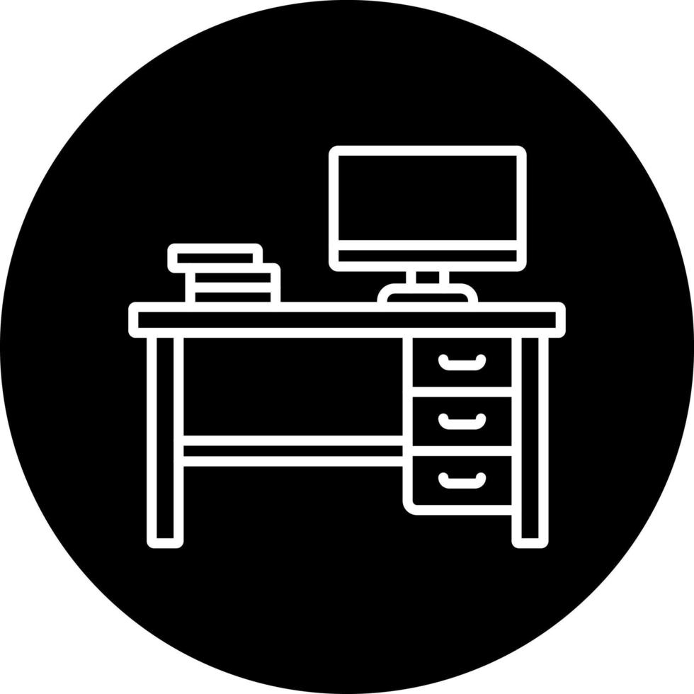 skrivbord vektor ikon stil
