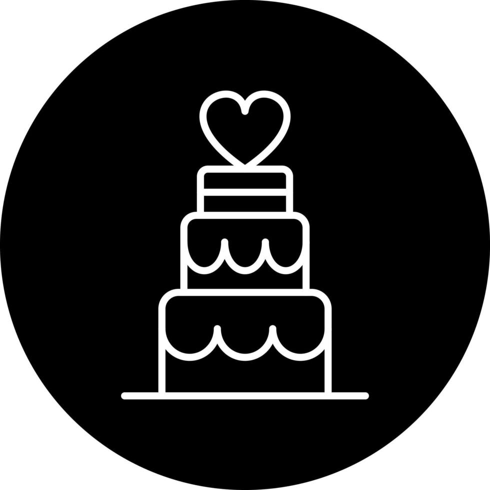 Hochzeit Kuchen Vektor Symbol Stil