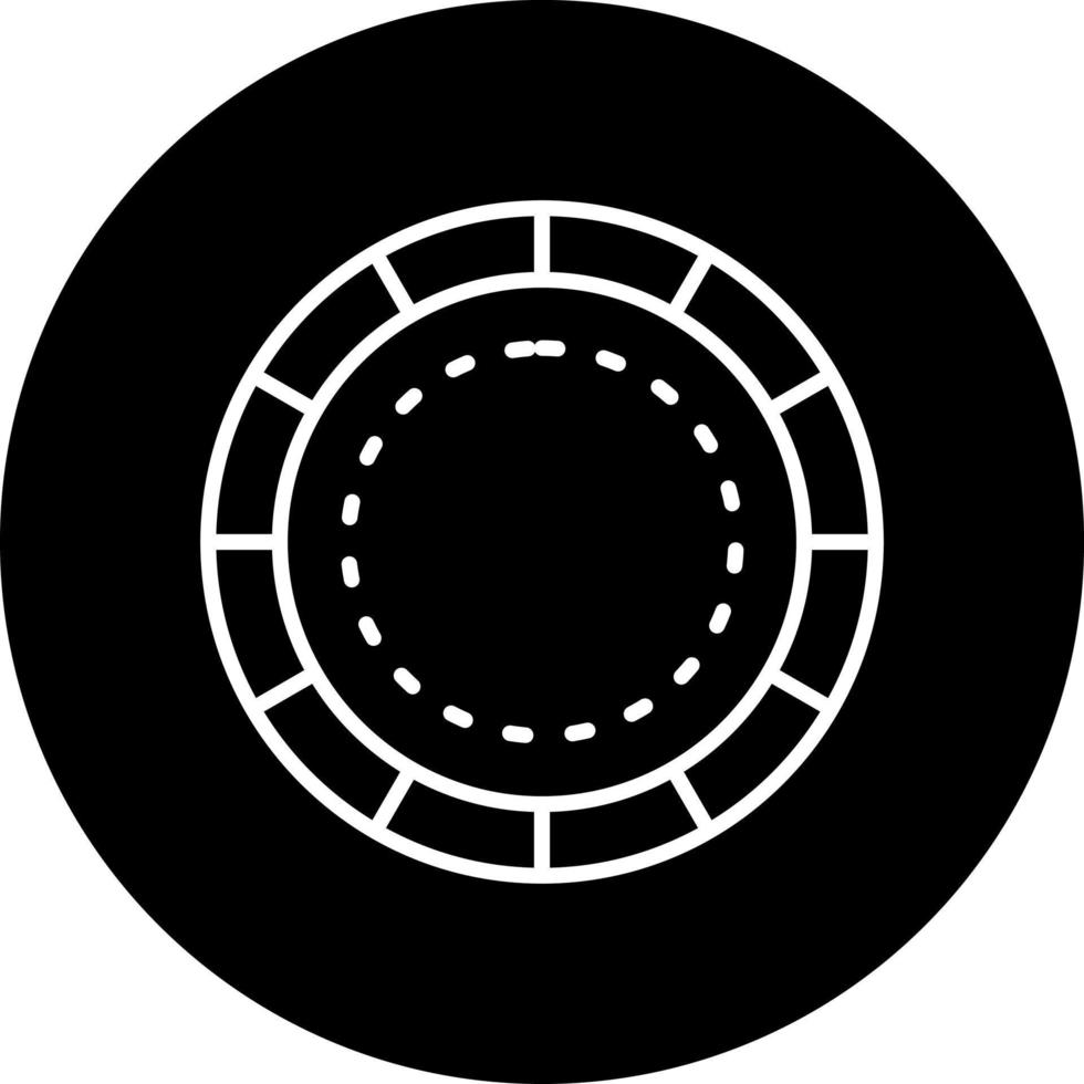 Poker Chip Vektor Symbol Stil