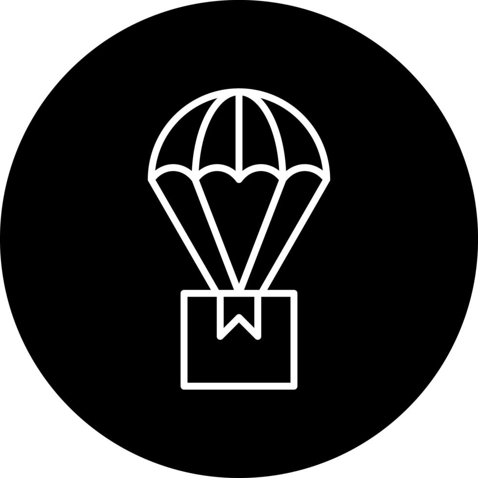 Fallschirm Lieferung Vektor Symbol Stil