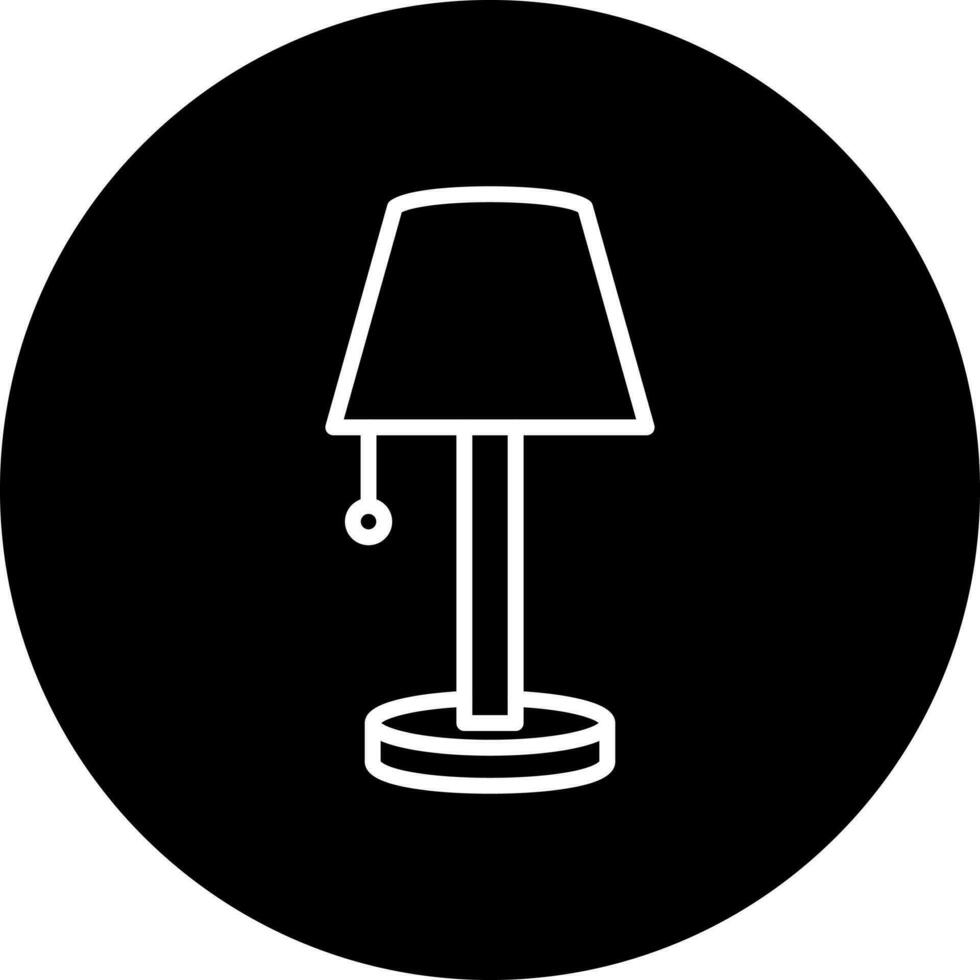 tabell lampa vektor ikon stil