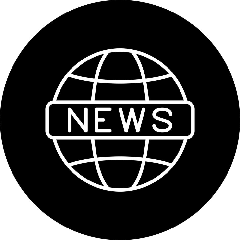 global Nachrichten Vektor Symbol Stil