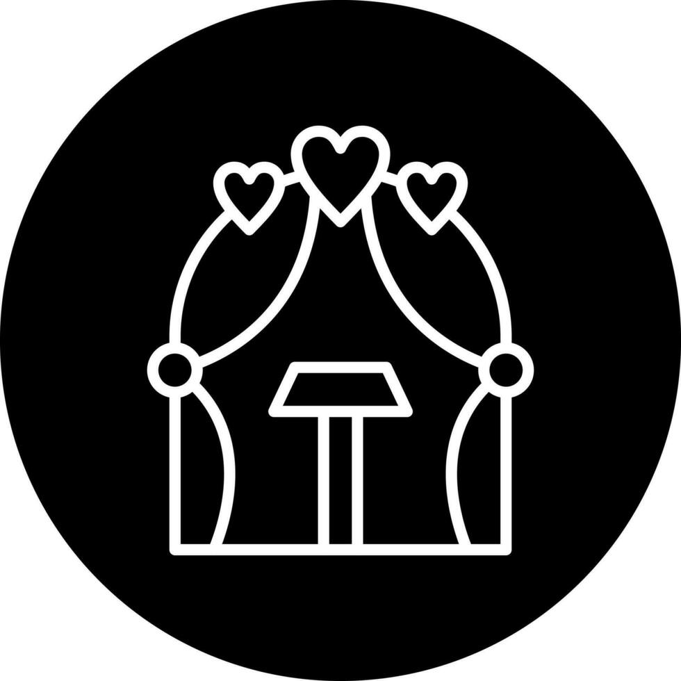 Hochzeit Bogen Vektor Symbol Stil