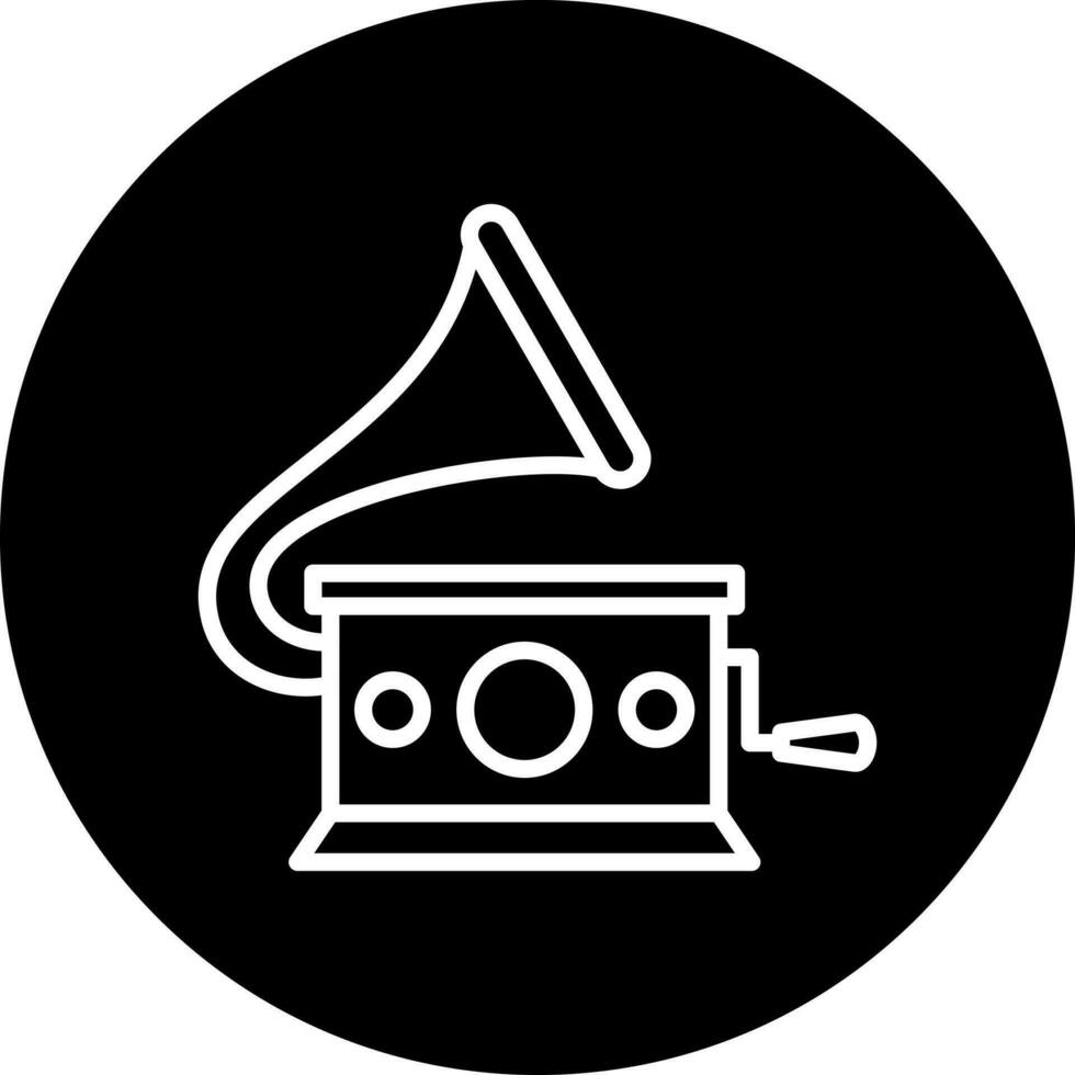 grammofon vektor ikon stil