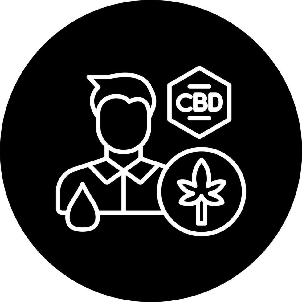 cbd Öl Benutzer Vektor Symbol Stil