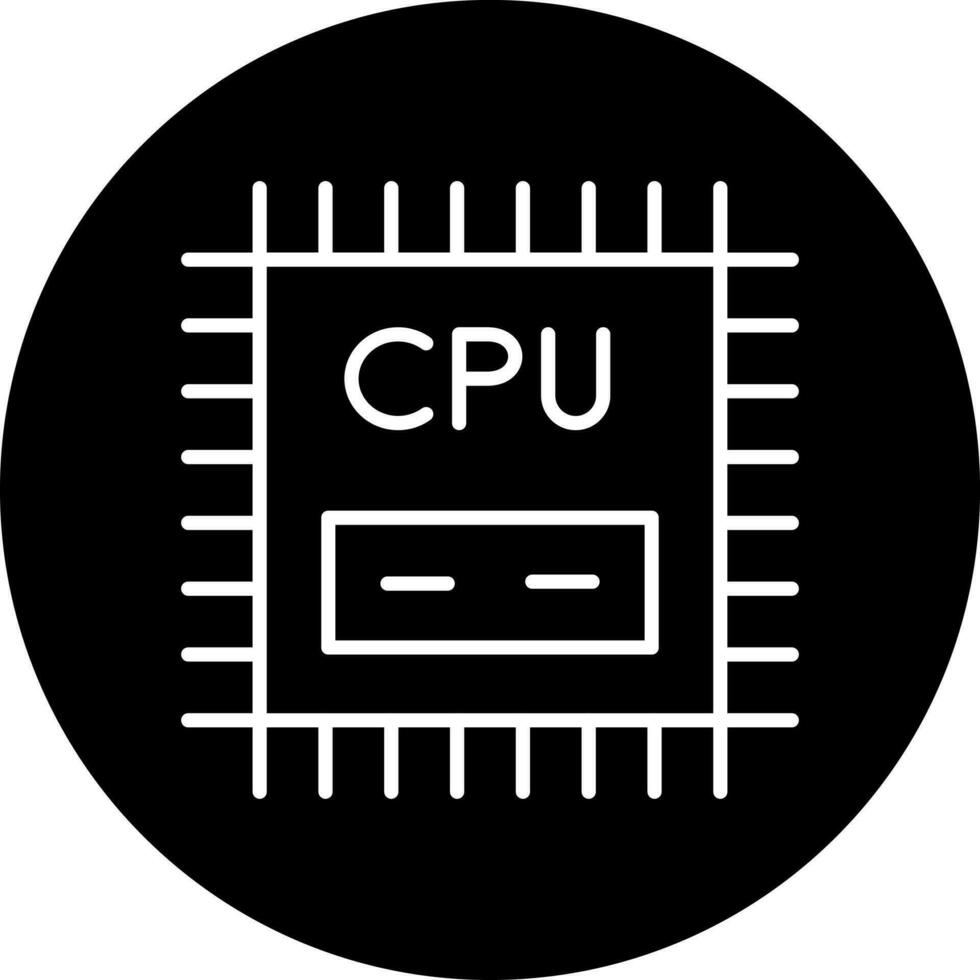 cpu vektor ikon stil