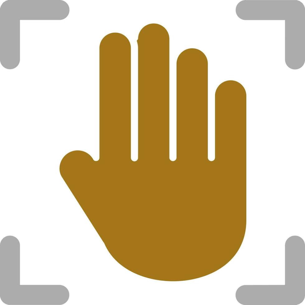 biometrisch Hand Vektor Symbol Stil