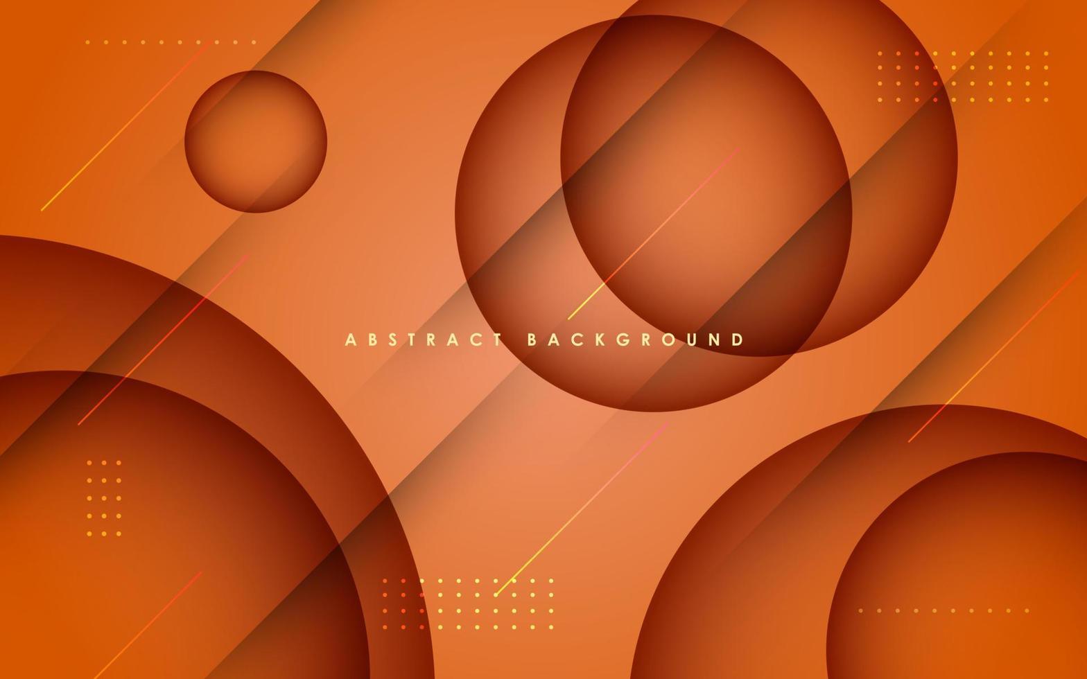 abstrakt 3d cirkel skikten orange lutning bakgrund. eps10 vektor